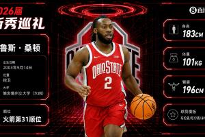 火箭次轮状元！桑顿：183小钢炮模板布伦森 俄亥俄州立队史得分王