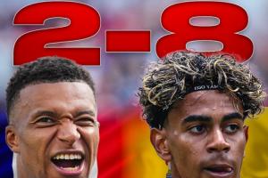 悬殊2-8！姆巴佩vs亚马尔战绩：10战仅2胜，5次单场淘汰赛全败